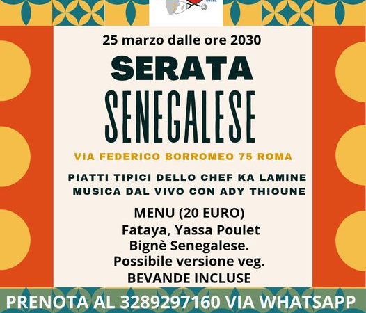 serata senegalese da diritti al cuore